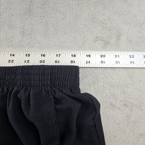 Maggie Barnes Capri Pants Women's 26W Black High Elastic Waist Pockets Casual - Picture 5 of 10